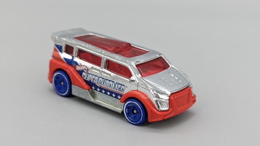 Mattel Hot Wheels 2012 Chrome & Red Speedbox Van 1:64 Diecast Car